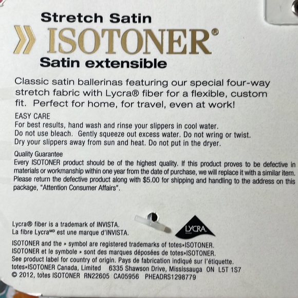 New! Stretch satin ISOTONER slippers - Picture 4 of 5